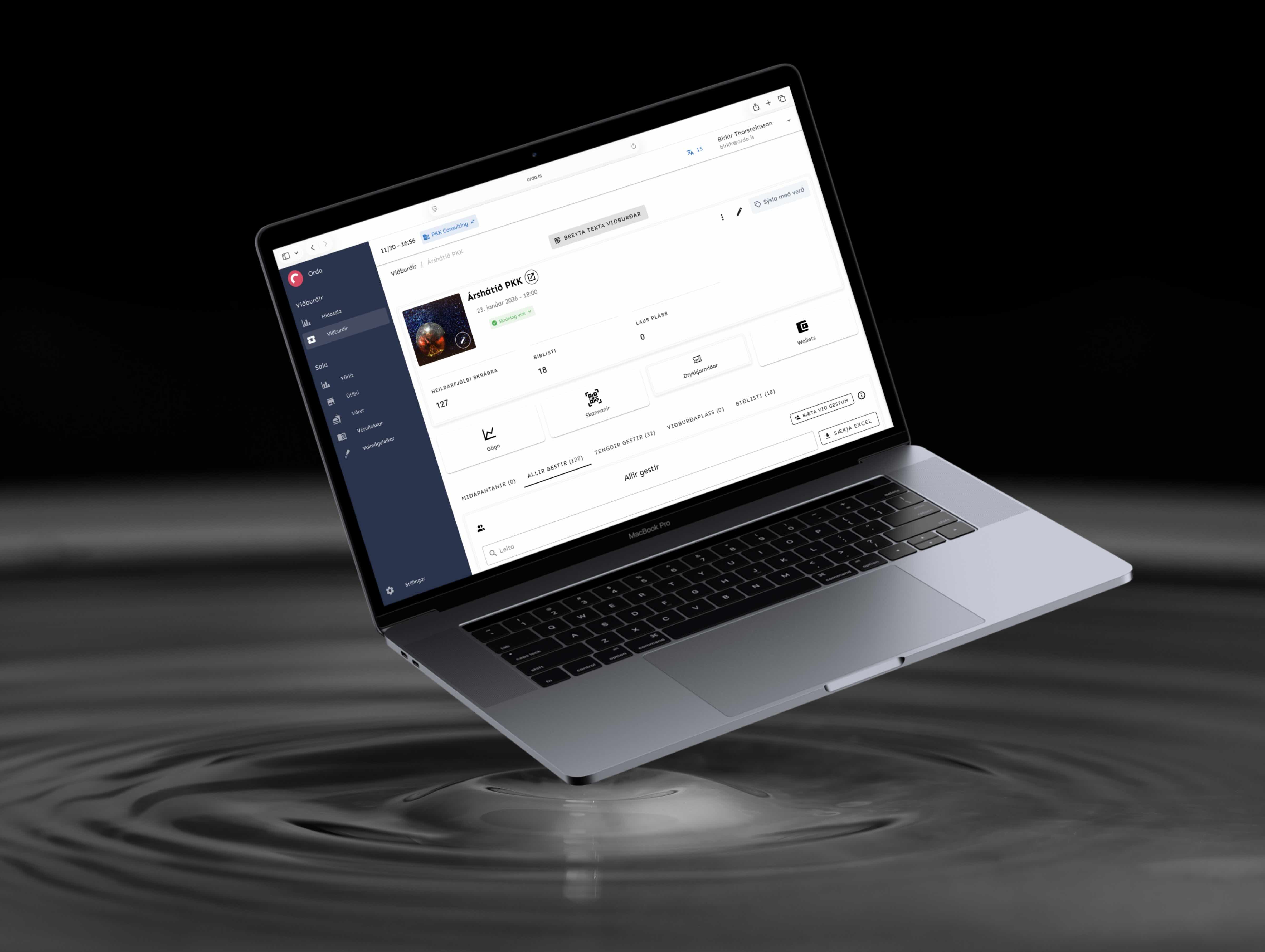 [Einfaldaðu]{class="text-primary"} viðburðastjórnun